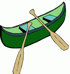Clip art - Canoe and paddles